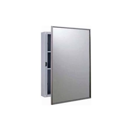 Bobrick Bobrick B-297 Surface-Mounted Medicine Cabinet, 14-1/8inW x 3-3/4inD x 20-1/4inH, White Enamel B297